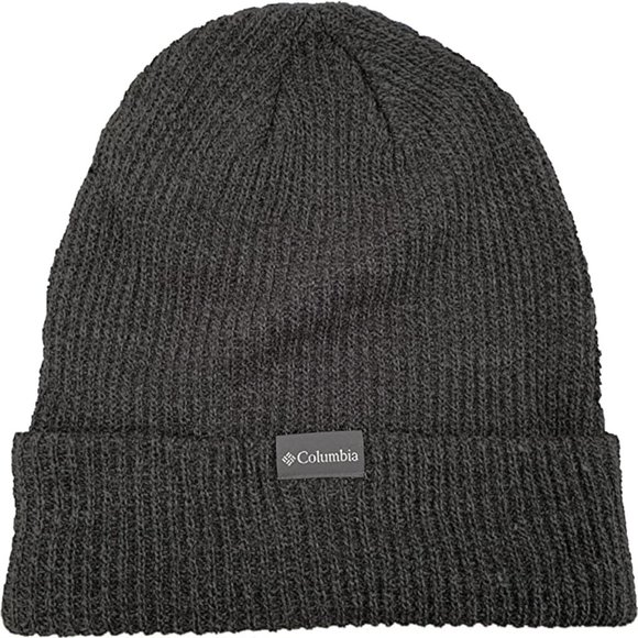 New Columbia Spring Grove Beanie Hat! Gray With Big Columbia Patch - Picture 2 of 2
